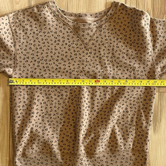 Abercrombie & Fitch Soft Brown Leopard  Crewneck Long Sleeve Sweatshirt, Size M - Picture 6 of 8